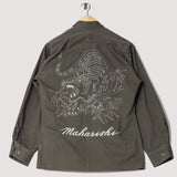 Stencil Tiger Jungle Jacket (Military Olive) | MAHARISHI - & BLANC
