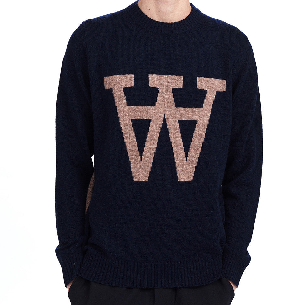 Yale Sweater Navy | Wood Wood - & BLANC