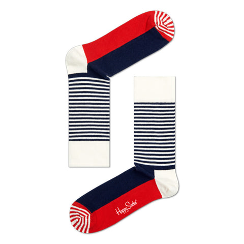 Half Stripe Sock | Happy Socks - & BLANC